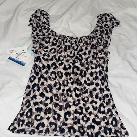 NWT- American Beach- size 10 - bathing suit top- leopard print - Picture 11 of 12